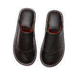 Leather Home Warm Slippers