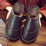 Leather Home Warm Slippers