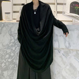 Ruffled Mid-Length Knit Cape