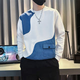 Men's Business Loose Round Neck Pocket Sweatshirt