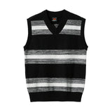 Sleeveless V Neck Knit Summer Striped Vest