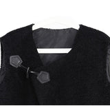 Black Popular Casual Plush Short Vest