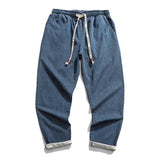 Men's Vintage Elastic Waist Harem Wash Jeans