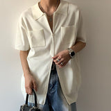 Men's Vintage Knit Short Sleeve Zip T-Shirt