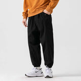 Men's Japanese Casual Loose Workwear Cropped Pants