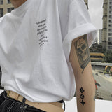 Crew Neck Letter Print Short Sleeve T-Shirt