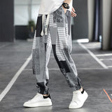 Men's Retro Casual Colorblock Pants