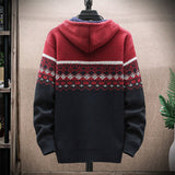 Men's Winter Knitted Fleece Plus Size Hooded Jacket