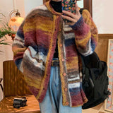 Retro Loose Gradient Knit Cardigan