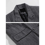 Men's Casual Gray Thick Mid Length Coat