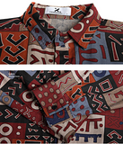 Vintage Shirts | Geometric Patterns Loose Men's Long Sleeve Shirt