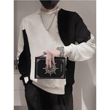 Men's Casual Color Block Round Neck Long-sleeved Sweater