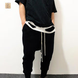 Men's Baggy Elastic Waist Drop Crotch Harem Pants