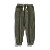 Men's Clothing Japanese Casual Elastic Waist Corduroy Cargo Pants