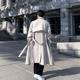 Men's Double-breasted Mid-length Trench Coat