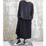 Mens Skirts Loose Gothic Black Wide Leg Harajuku Harem Pants