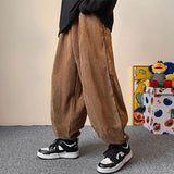 Men Japanese Retro Wide Leg Corduroy Bloomers