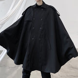 Hooded Bat Sleeve Trench Coat