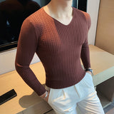 Men Low Neck Tight Long Sleeve Bottoming Shirt