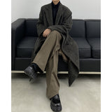 Thickened Mid-length Black Grey Trench Coat