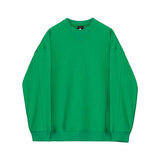 Simple Green Crew Neck Sweater