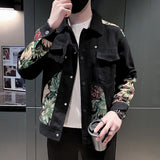 Men's Retro Casual Print Embroidered Jacket