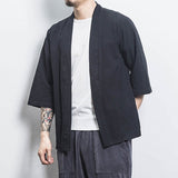 Men's Retro Summer Loose Three-quarter Sleeve Cardigan