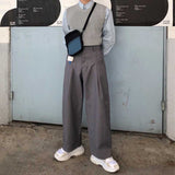 Men's Casual Loose Solid Color Wide Leg Pants