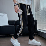 Men's Casual Side Web Stripe Lounge Pants