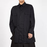 Japanese Dark Drop Shoulder Loose Long Sleeve Shirt