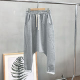 Men Hip Hop Loose Casual Crotch Pants Nine Points Cross Pants