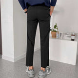 Men's Casual Slim Solid Color Cropped Pants