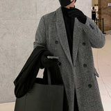 Men's Casual Gray Thick Mid Length Coat