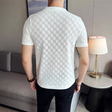 Men's Business Slim Hollow Knit T-Shirt