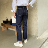 Men's Japanese Vintage Casual Straight Jeans