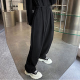 Men Casual Irregular Wrinkle Loose Wide Leg Pants