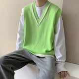 Mint Green V-Neck Sweater Vest