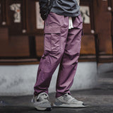 Retro Multi-pocket Waterproof Straight-leg Casual Pants