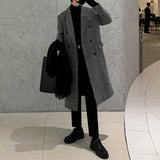 Men's Casual Gray Thick Mid Length Coat