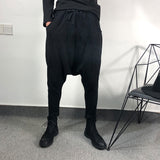 Men Hip Hop Loose Casual Crotch Pants Nine Points Cross Pants