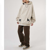 Stitching Thickened Hooded Coat Sweater