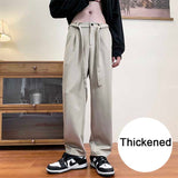 Men's Casual Drape Straight Loose Padded Pants