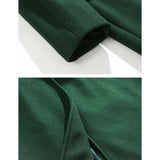 Men's Casual Thick Loose Dark Green Long Coat