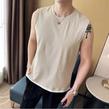 Men's Summer Slim Casual British Fake Two-Piece Sleeveless Vest