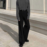 Men's Solid Color Loose Drape Straight Wide Leg Pants