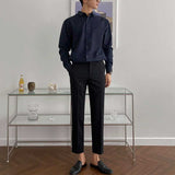 Men's Casual Slim Solid Color Cropped Pants