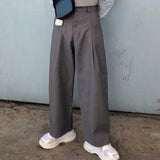 Men's Casual Loose Solid Color Wide Leg Pants