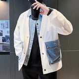 Men's Casual Panel Fake Two-Piece Jacket