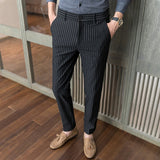 Men's Striped Slim Fit Casual Pants