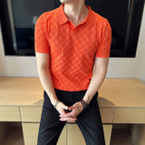 Men's Business Slim Hollow Knit T-Shirt